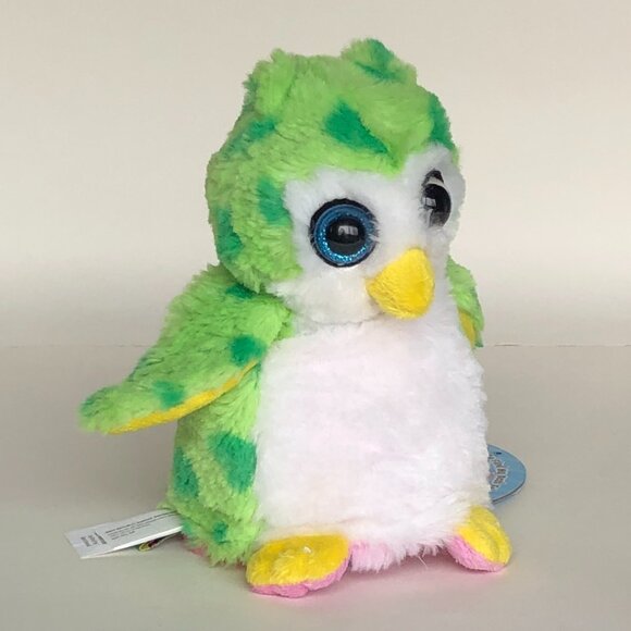 🔥3 For $20🔥New w/Tag Owls Reversible Plush Pink/Green Switch-A-Rooz 8" (20 cm) - Picture 5 of 16